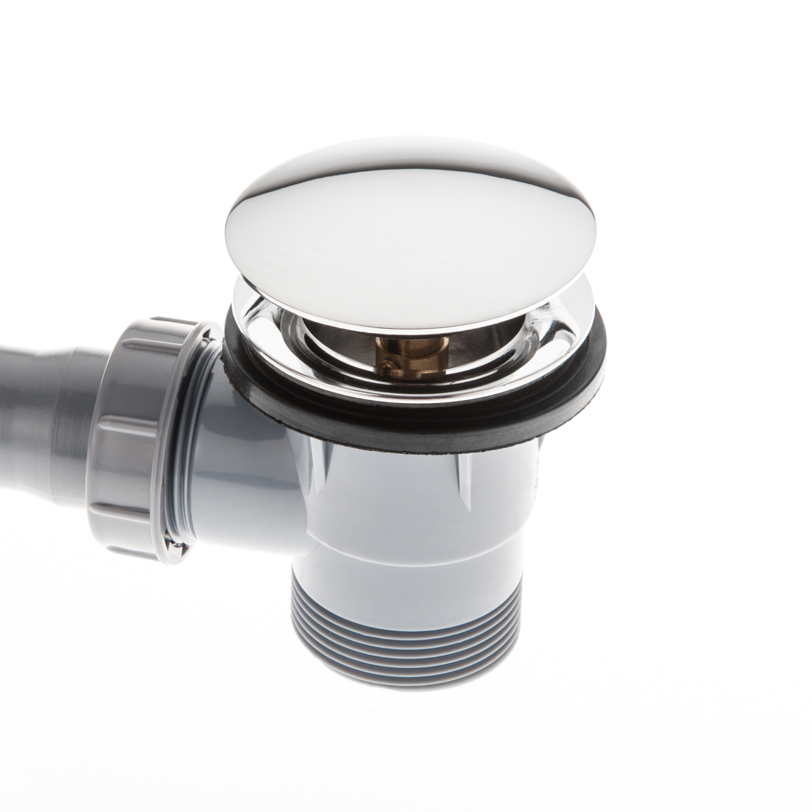 Savisto Bathroom Modern Chrome Pop Up Click Clack Bath Waste And