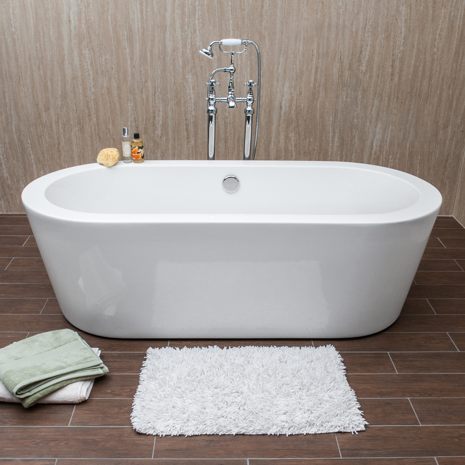 large double ended freestanding bath