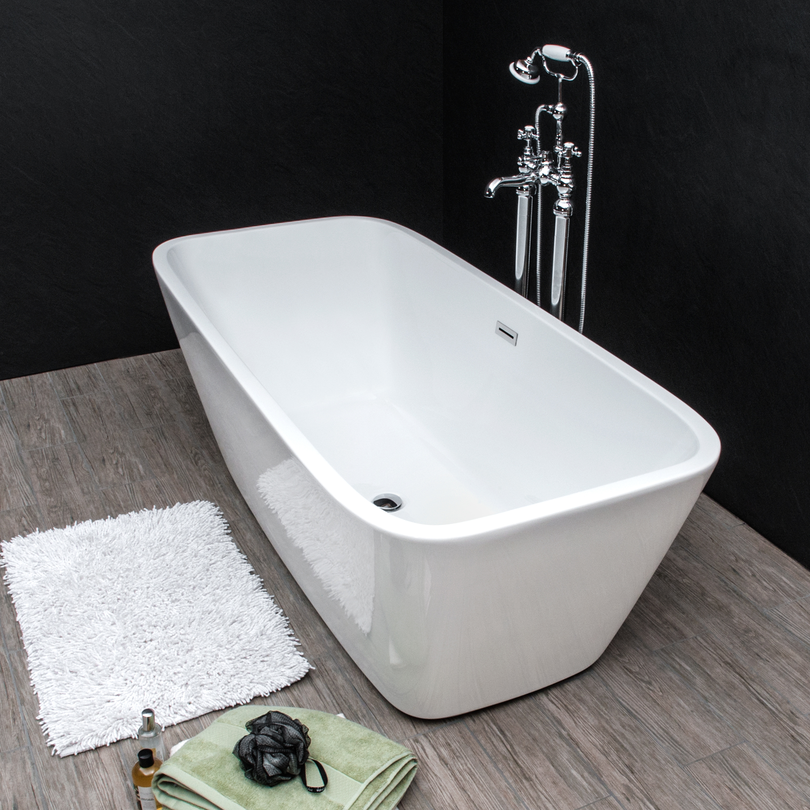Savisto Modern Bathroom Luxury Como Large Double Ended Freestanding Bath Tub UK eBay